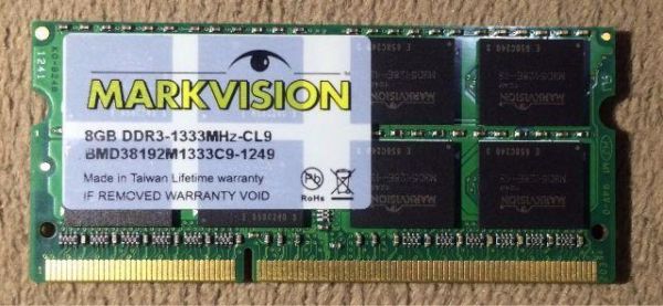 MEMORIA NOTEBOOK DDR3 PC 1333 MARKVISION ORIGINAL - 8GB