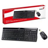 KIT TECLADO + MOUSE GENIUS WIRELESS SLIMSTAR 8000 PRETO