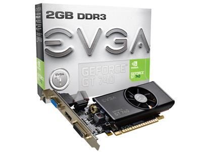 PLACA DE VIDEO EVGA GEFORCE GT 740 2GB DDR3 128BITS 02G-P4-2740-KR - ESP