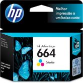 CARTUCHO HP 664 JATO DE TINTA TRICOLOR 2ML - F6V28AB