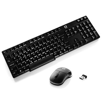 KIT MOUSE E TECLADO C3TECH K-W600BK SEM FIO USB PTO