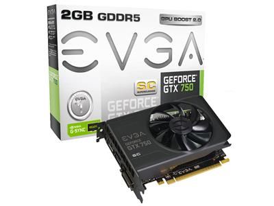 PLACA DE VIDEO EVGA GEFORCE GTX 750 SC 2GB DDR5 128BITS 02G-P4-2754-KR