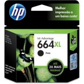 CARTUCHO HP 664XL JATO DE TINTA PRETO 8,5ML - F6V31AB