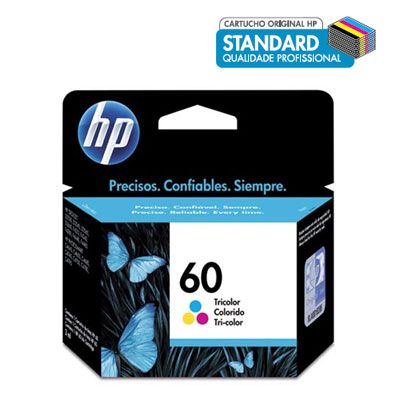 CARTUCHO HP 60 JATO DE TINTA TRICOLOR CC643WB - 6,5ML