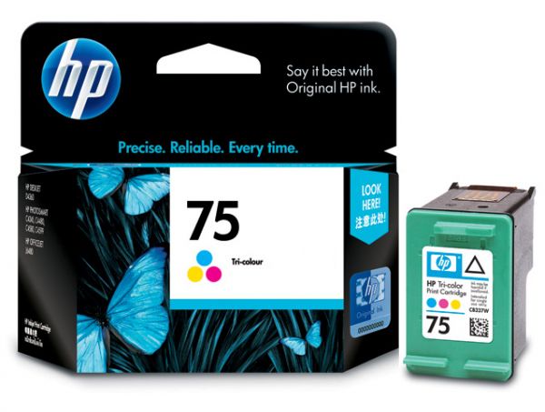 CARTUCHO HP 75 JATO DE TINTA TRICOLOR 6ML - CB337WB