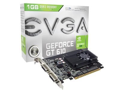 PLACA DE VIDEO EVGA GEFORCE GT 610 1GB DDR3 64 BITS 01G-P3-2615-KR