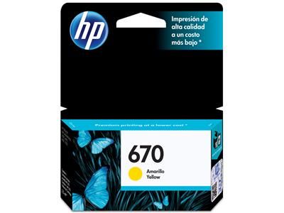 CARTUCHO HP 670 AMARELO CZ116AB - 7,5ML