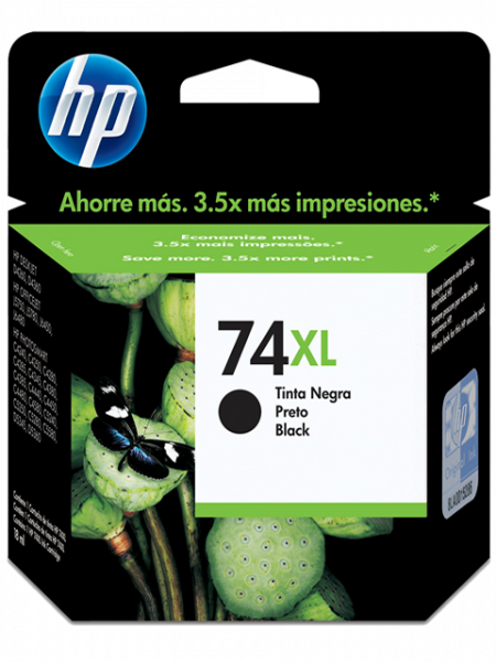 CARTUCHO HP 74XL JATO DE TINTA PRETO 20ML - CB336WB