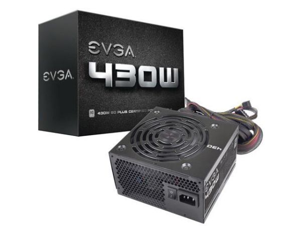 FONTE 80PLUS EVGA 100-W1-0430-KR 430W PFC ATIVO BIVOLT AUTOMATICO S/CABO DE FORCA